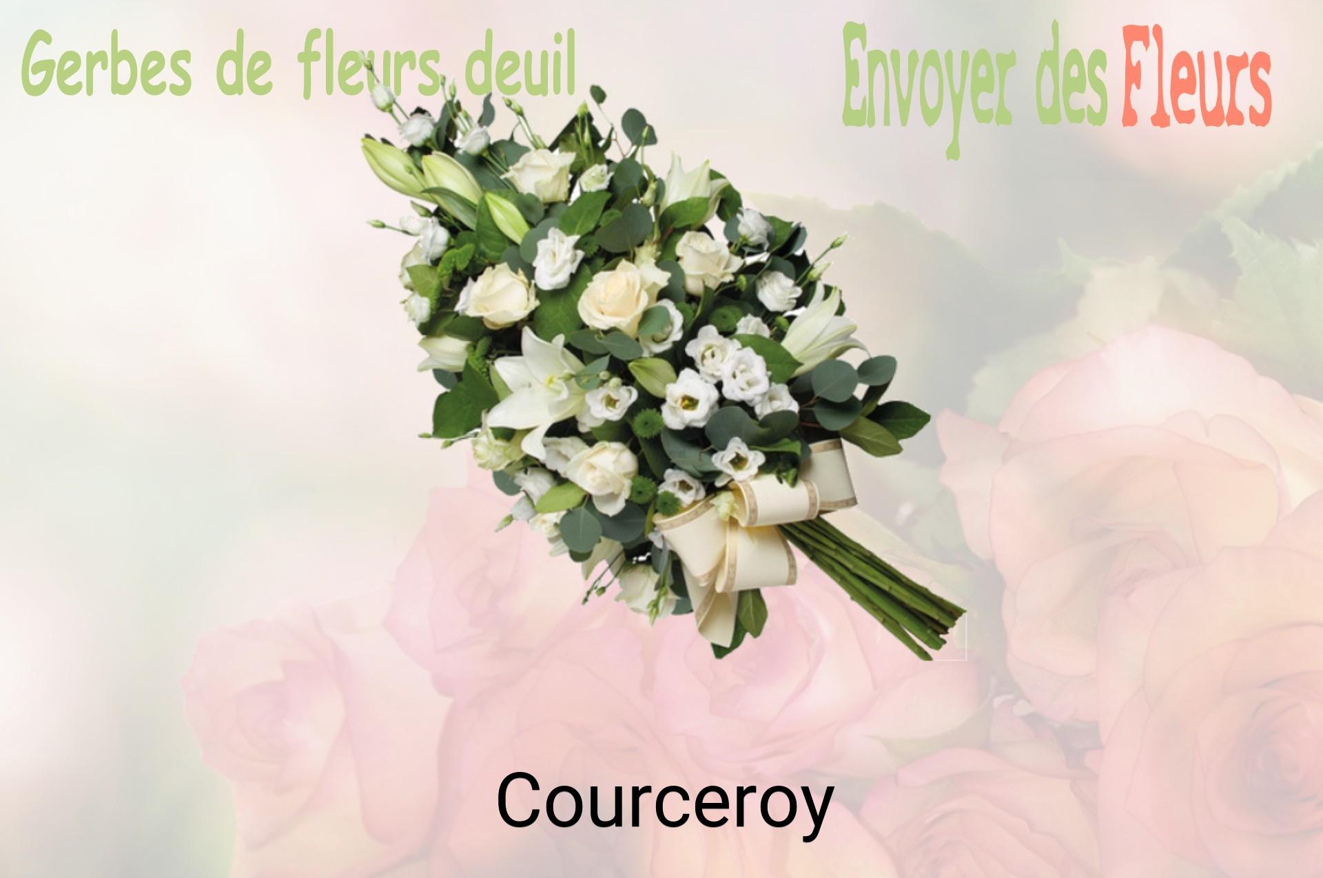 Gerbe de fleurs de deuil livrée à Courceroy